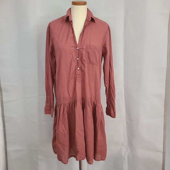 Grayson Dresses & Skirts - Grayson Sz 1 XS Mauve The Changemaker Half Button Pockets Drop Waist Shirt Dress